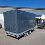 MEDAX – 2 3000 405x203x210cm Hochplane grau 12″ niedrig Fahrwerk 3000kg