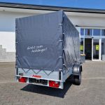 Aluliner Planen Anhänger GTB 1200 301x126x150cm +Hochplane grau schräg (M) 1200kg Aktion