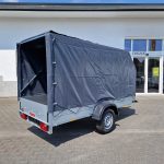 Aluliner Planen Anhänger GTB 1200 301x126x150cm +Hochplane grau schräg (M) 1200kg Aktion