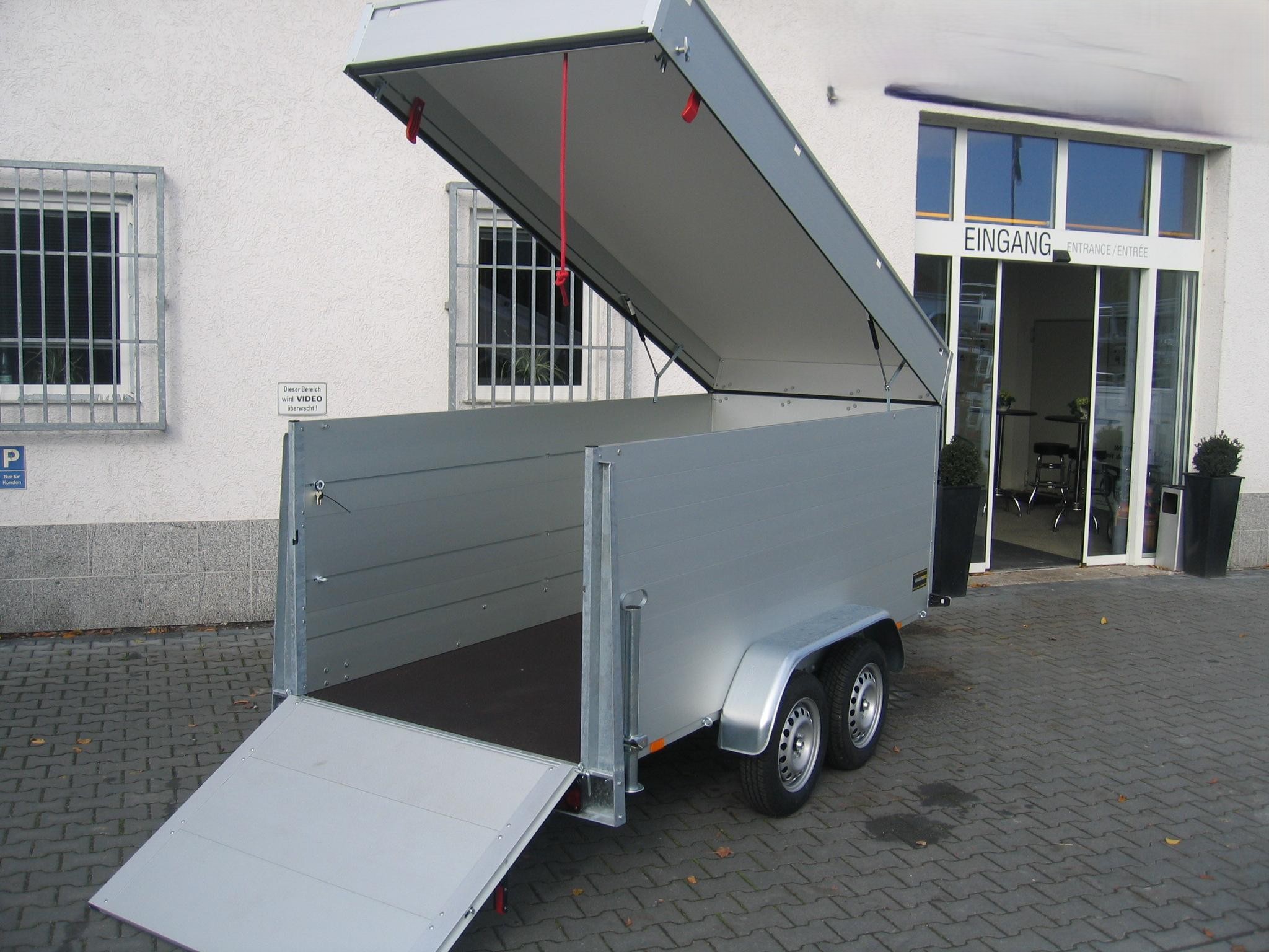 ALUBOXX Deckelanhänger GTT 1500 VT2 301x126x118cm Heckrampe (M) 1500kg order Aktion