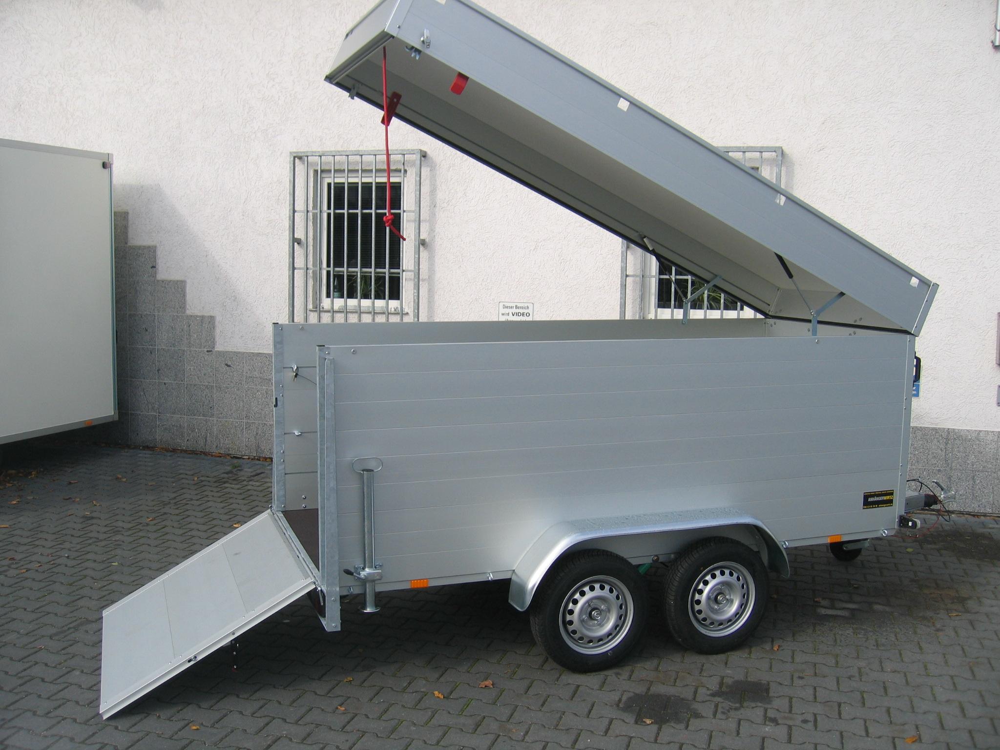 ALUBOXX Deckelanhänger GTT 1500 VT2 301x126x118cm Heckrampe (M) 1500kg order Aktion