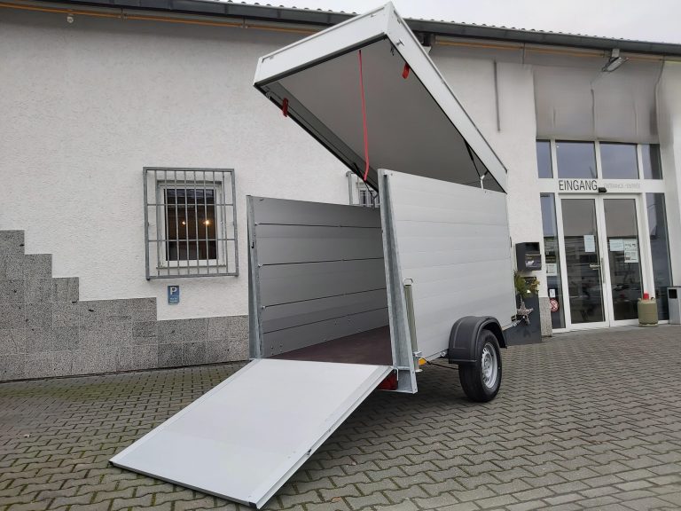 ALUBOXX Deckelanhänger GTB 1200 VT3 251x126x153cm Heckrampe (S) 1200kg Frühling Aktion