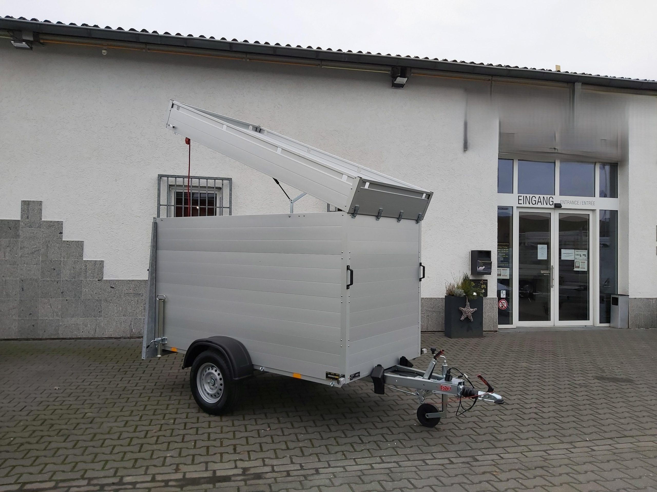 ALUBOXX Deckelanhänger GTB 1200 VT3 251x126x153cm Heckrampe (S) 1200kg Frühling Aktion