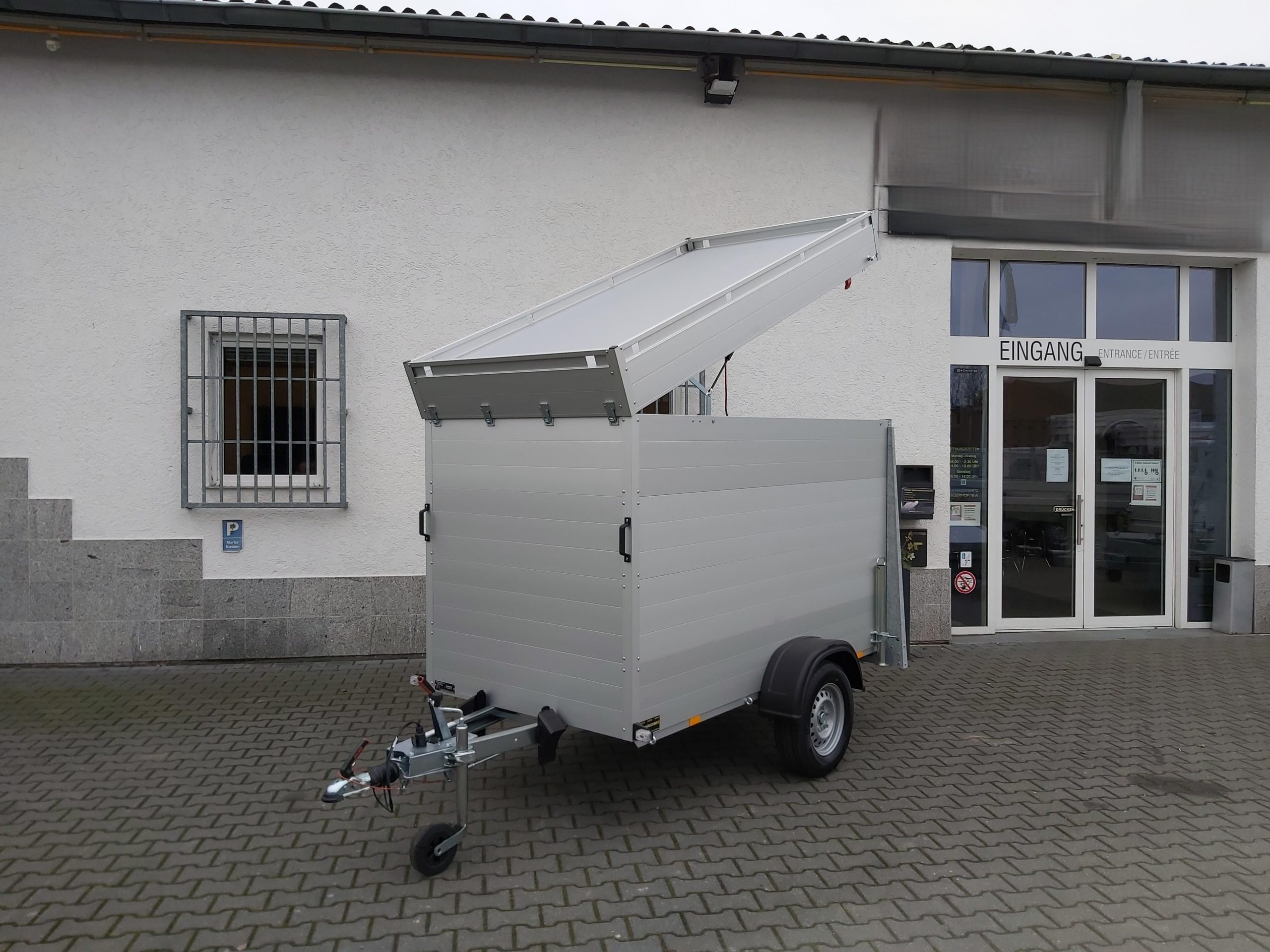 ALUBOXX Deckelanhänger GTB 1200 VT3 251x126x153cm Heckrampe (S) 1200kg Frühling Aktion