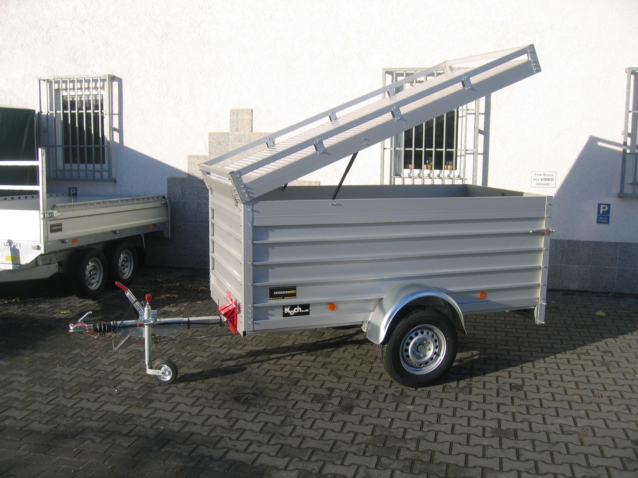 PKW Anhänger Koch Aluline 4.13 Deckel 250x125x95cm (S) 1300kg 100 km/H Aktion 2022