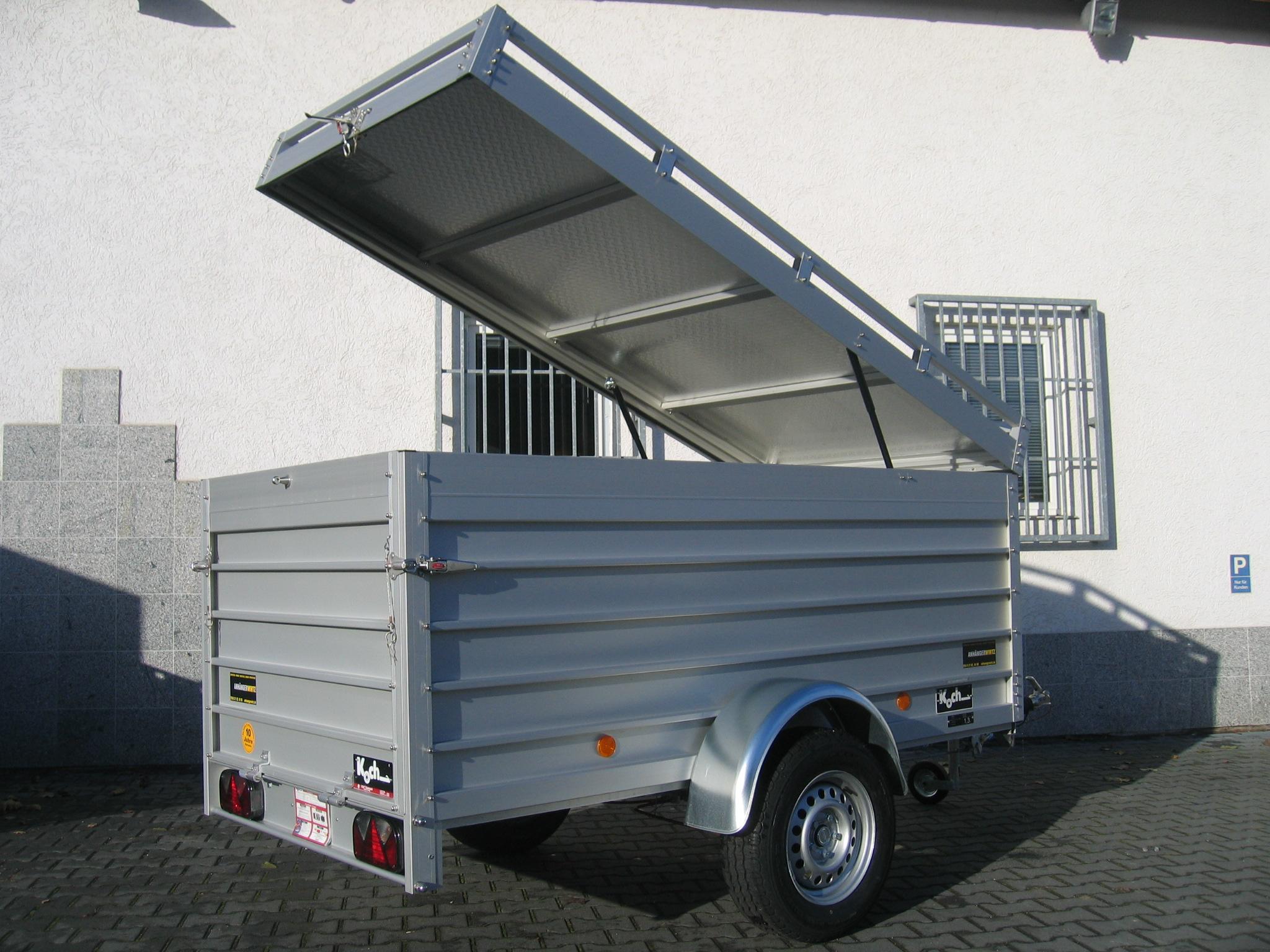 PKW Anhänger Koch Aluline 4.13 Deckel 250x125x95cm (S) 1300kg 100 km/H Aktion 2022