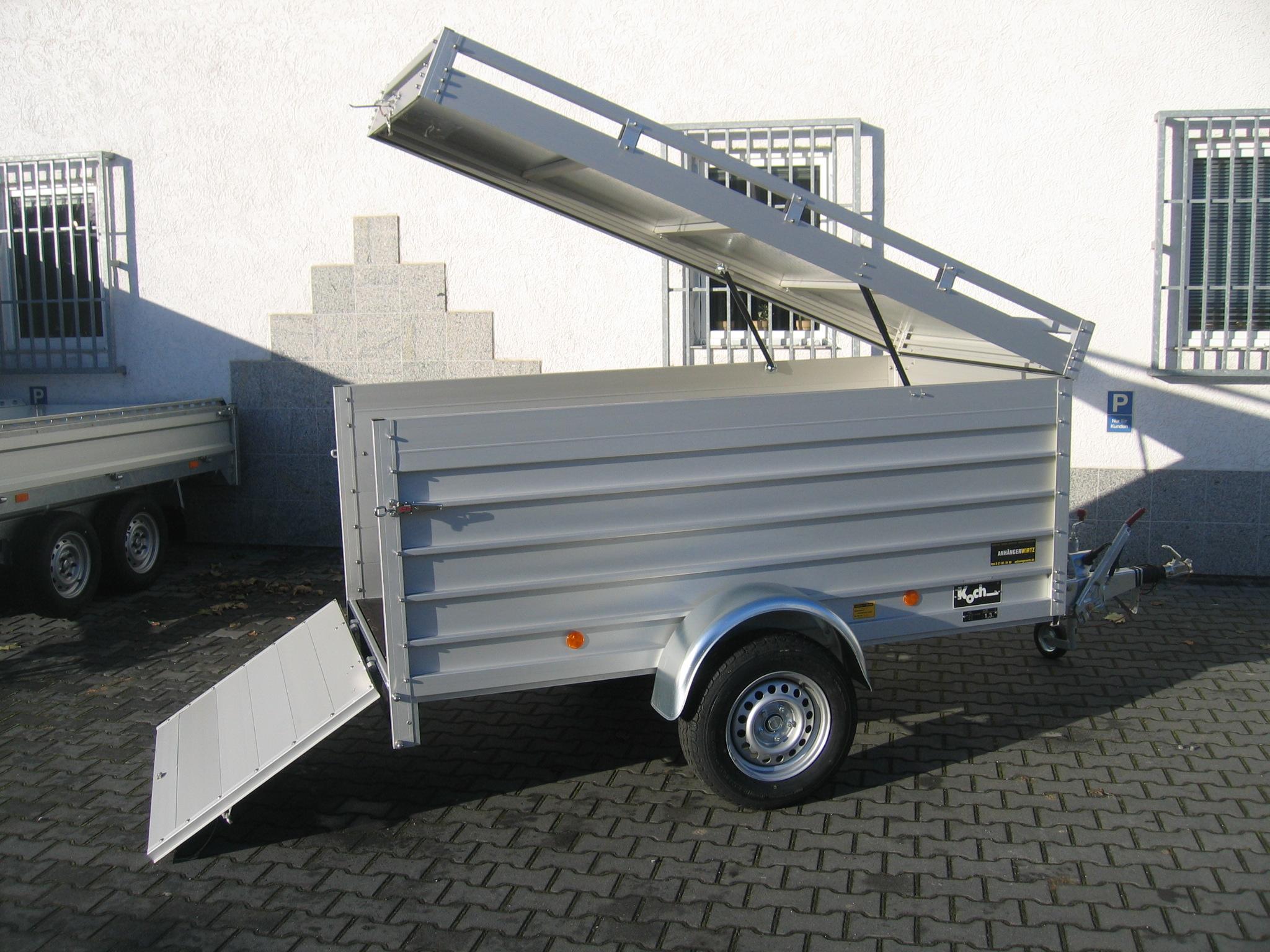 PKW Anhänger Koch Aluline 4.13 Deckel 250x125x95cm (S) 1300kg 100 km/H Aktion 2022
