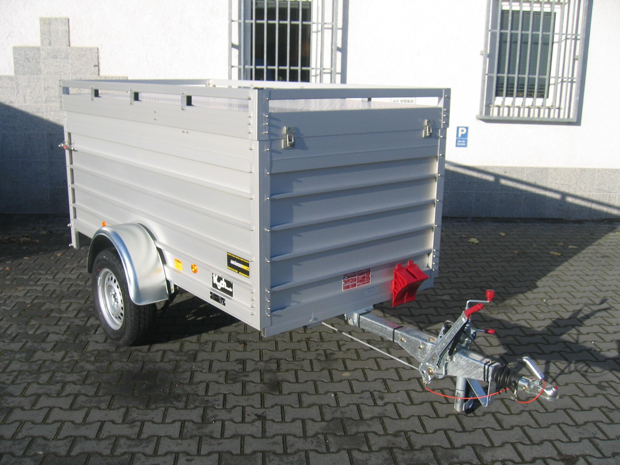 PKW Anhänger Koch Aluline 4.13 Deckel 250x125x95cm (S) 1300kg 100 km/H Aktion 2022