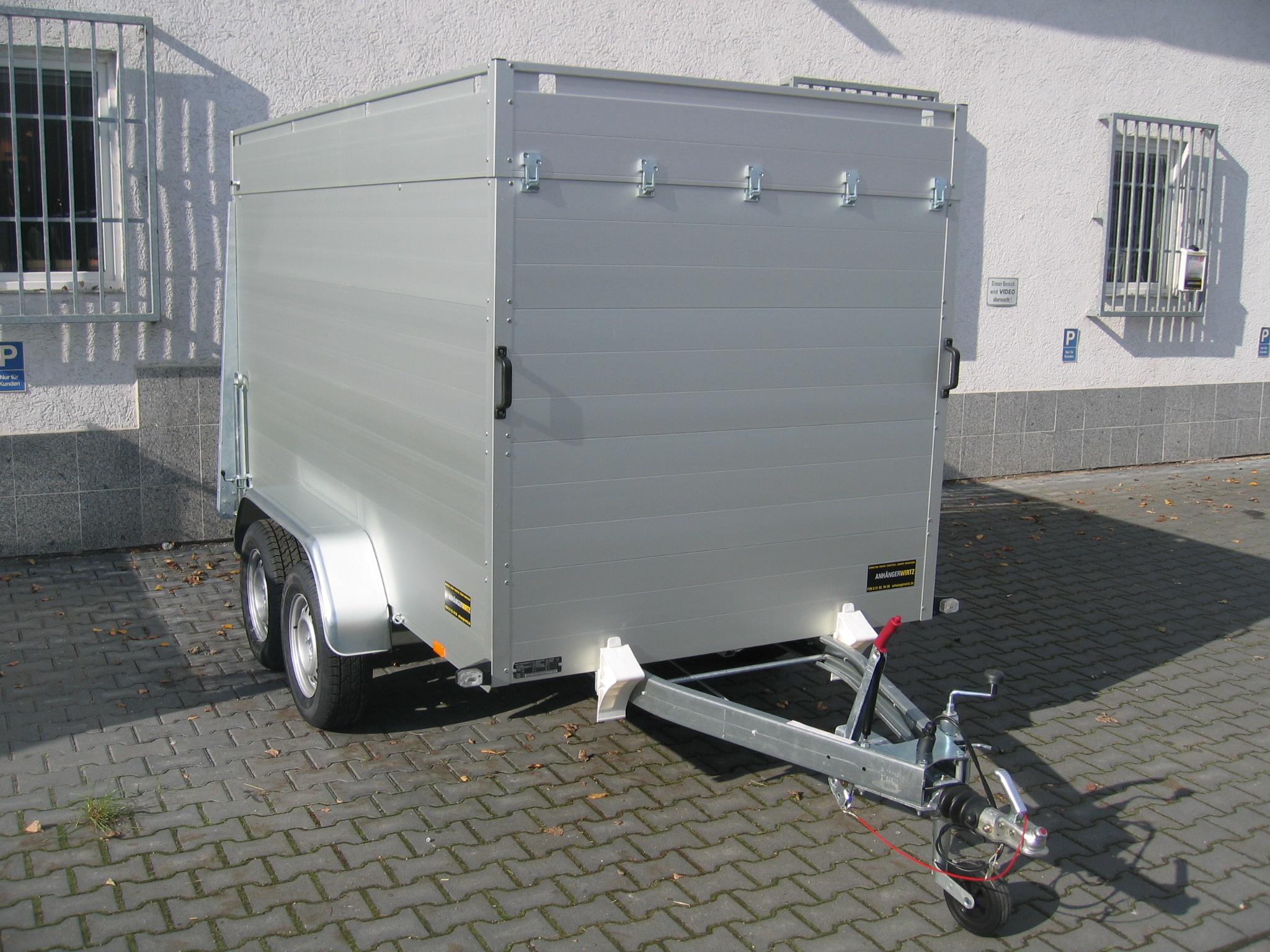 ALUBOXX Deckelanhänger GTT 2500 VT3 301x151x153cm Heckrampe (M) 2500kg order Aktion