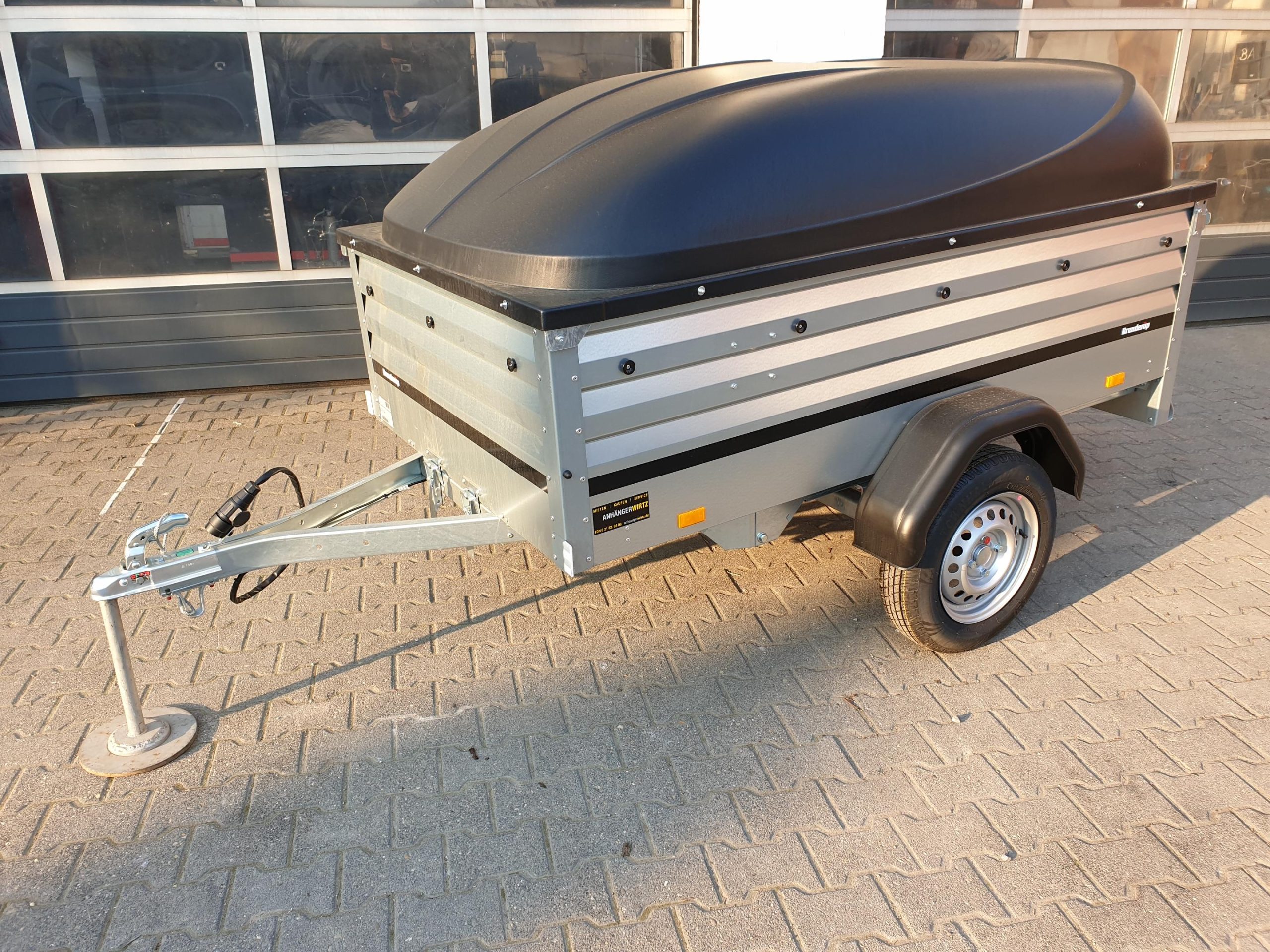 Deckelanhänger Brenderup 1205 SXLUB 750 203x116x55cm mit ABS Deckel schwarz 750kg online Aktion