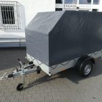 Aluliner Planen Anhänger GTB 1200 251x126x150cm +Hochplane grau schräg (S) 1200kg