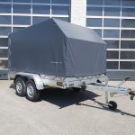 Aluliner Planen Anhänger GTT 2000 301x151x150cm Plane grau schräg (M) 2000kg Aktion