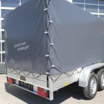 Aluliner Planen Anhänger GTT 2000 301x151x150cm Plane grau schräg (M) 2000kg Aktion