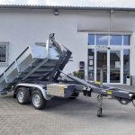 Hakenlift Anhänger Kipper KONOS 3500 elektro hydraulisch 3500kg mit Container Mulde