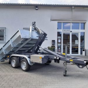 Hakenlift Anhänger Kipper KONOS 3500 elektro hydraulisch 3500kg mit Container Mulde