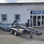 Hakenlift Anhänger Kipper KONOS 3500 elektro hydraulisch 3500kg mit Container Mulde
