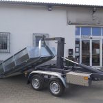 Hakenlift Anhänger Kipper KONOS 3500 elektro hydraulisch 3500kg mit Container Mulde
