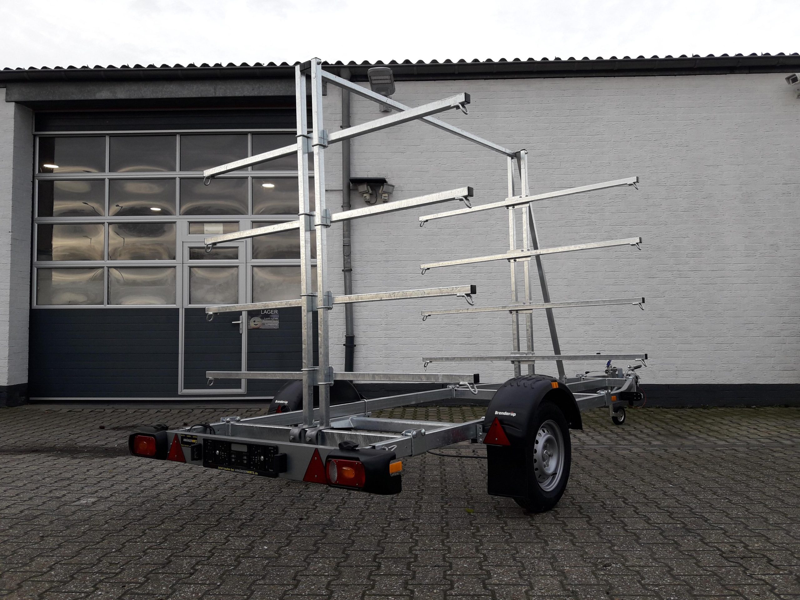 Brenderup Boattrailer Bootsanhänger 161000B CX Kanu / Kayak SUP Board Gestell 1000kg Online Aktion