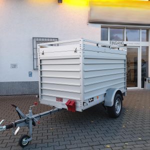 PKW Anhänger Koch Aluline 4.13 Deckel Hecktür Aluboden DV 250x125x125cm 1300kg 100 km/H