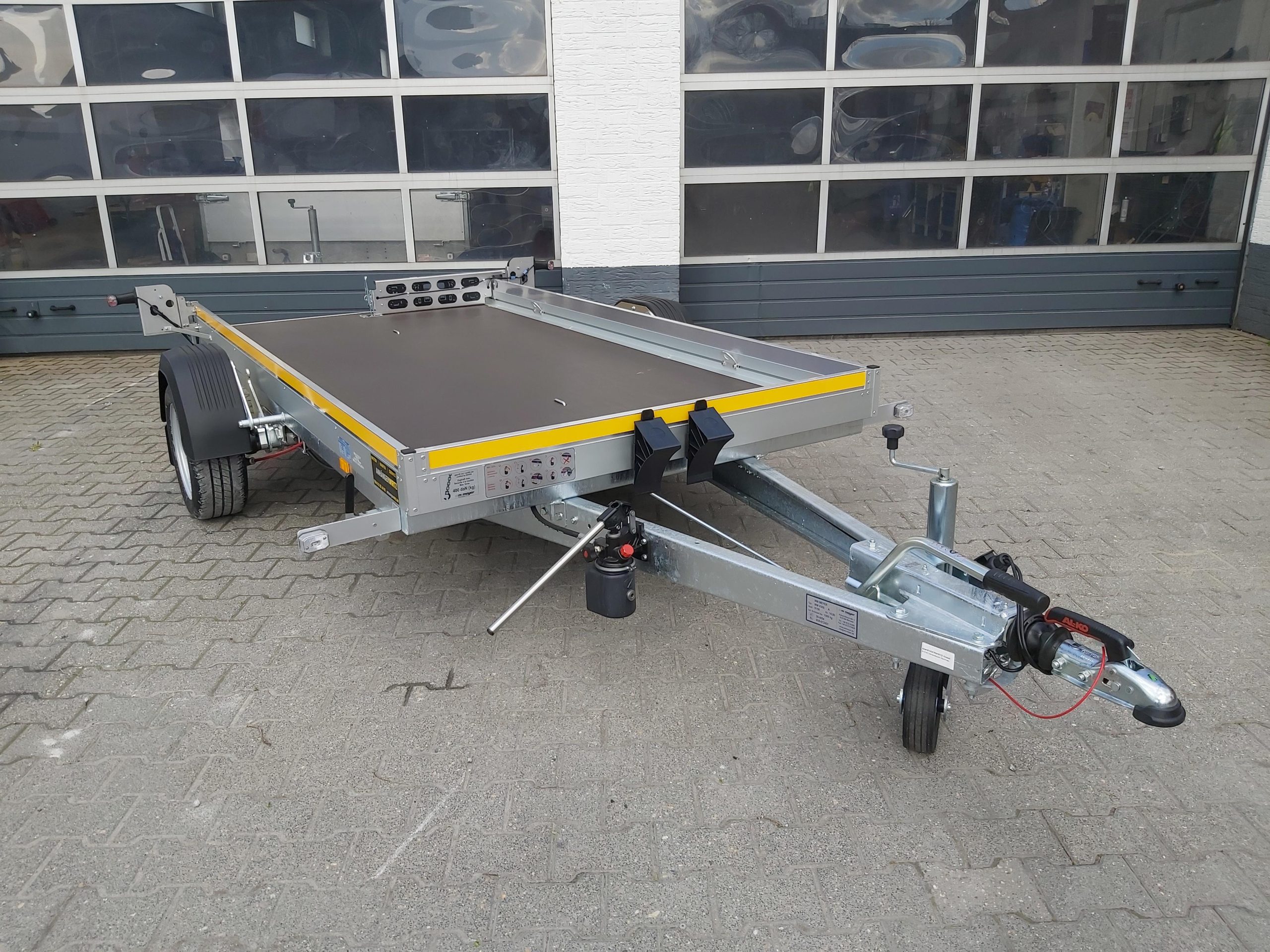 Senklift Anhänger MSL 1530/151 301x151x10cm yellow Plattform hydraulisch absenkbar 1500kg