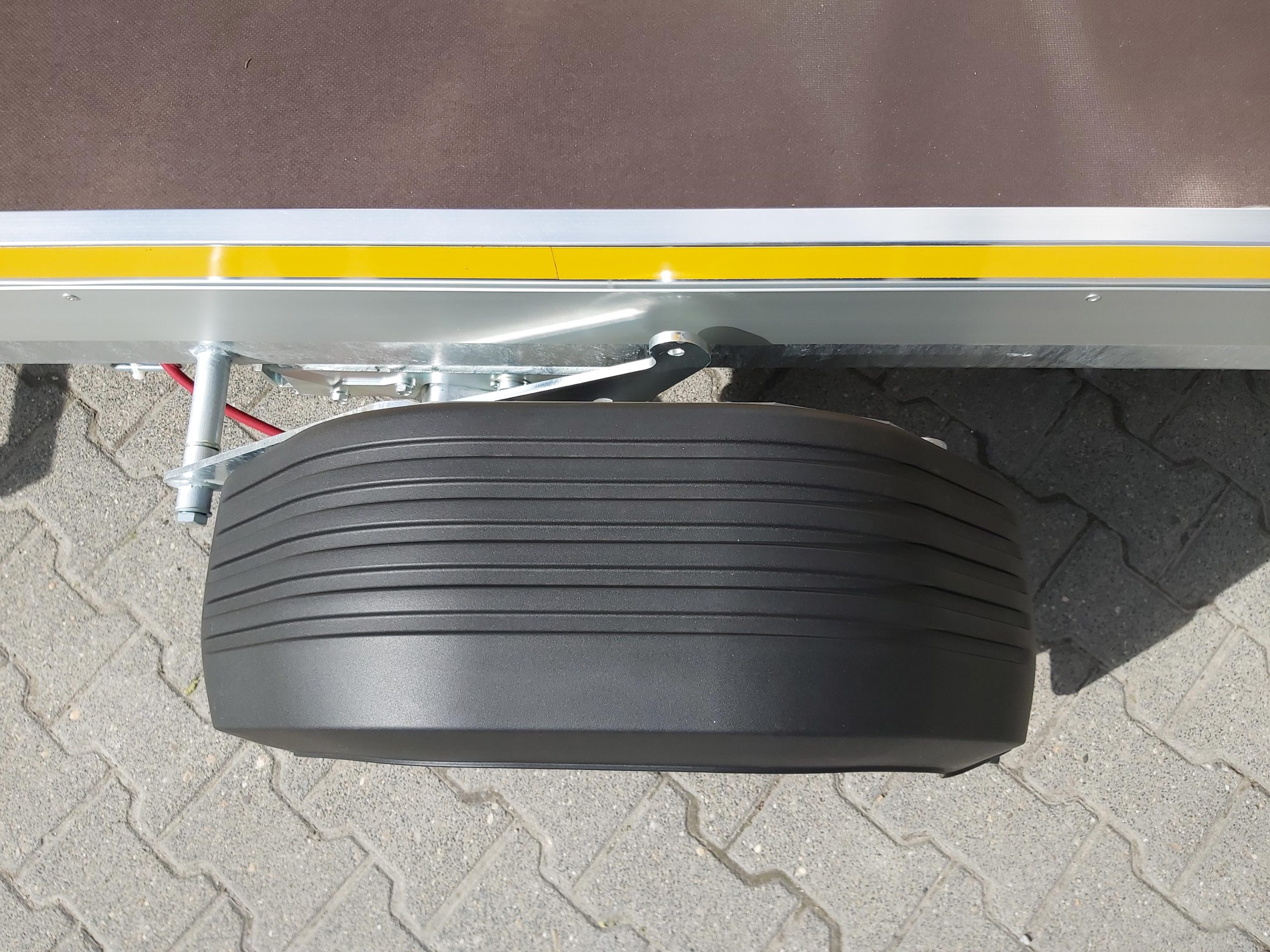 Senklift Anhänger MSL 1530/151 301x151x10cm yellow Plattform hydraulisch absenkbar 1500kg