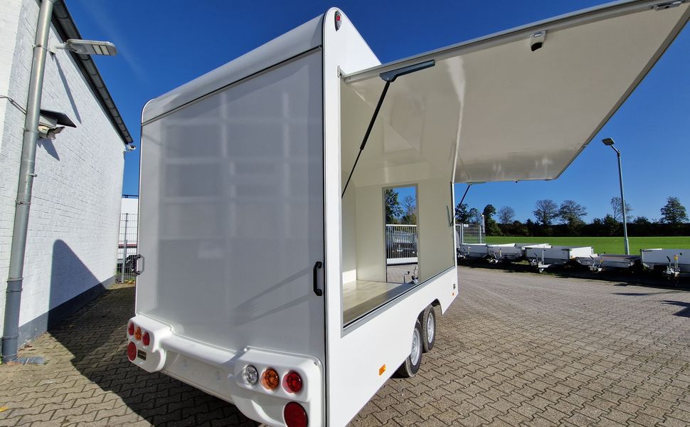 Verkaufsanhänger VK 420 200 aero retro 420x200x230cm Verkaufsklappe (XL) 2000kg Abverkauf Aussteller