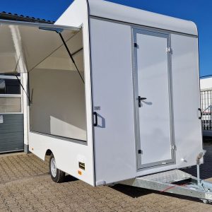 Verkaufsanhänger VK 360 200 aero retro 360cm 1 Verkaufsklappe 230 Volt Strom IL 1300kg Abverkauf