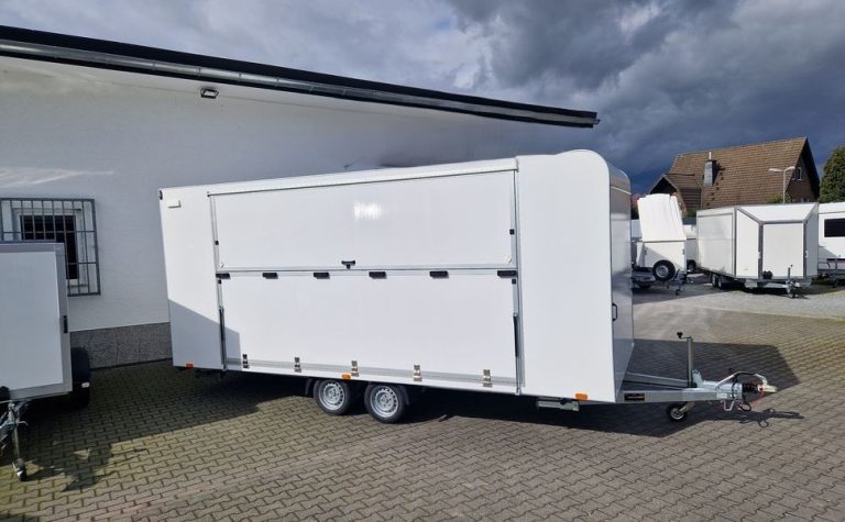 Event Trailer Koffer TWSP M 550T.01 550x230x217cm Seitenklappe Treppe Licht IL (XXXL) 100km 2700