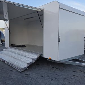 Event Trailer Koffer TWSP M 550T.03 550x220x217cm Seitenklappe Treppe integriert 2700kg 100km/H