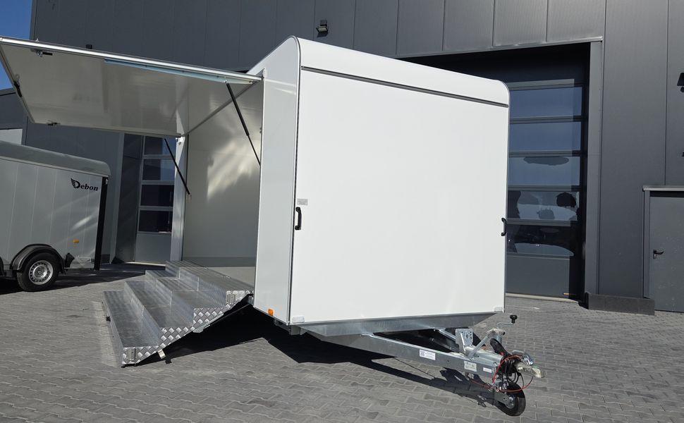 Event Trailer Koffer TWSP M 550T.03 550x220x217cm Seitenklappe Treppe integriert 2700kg 100km/H