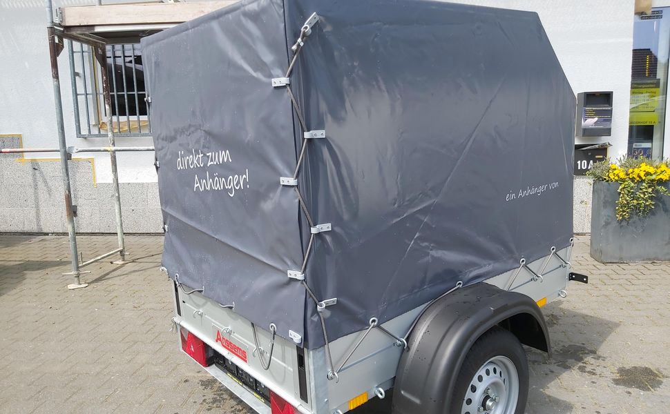 Aluliner Planen Anhänger GT 500 151x101x120 +Hochplane aero grau (XXS) 500kg 2021