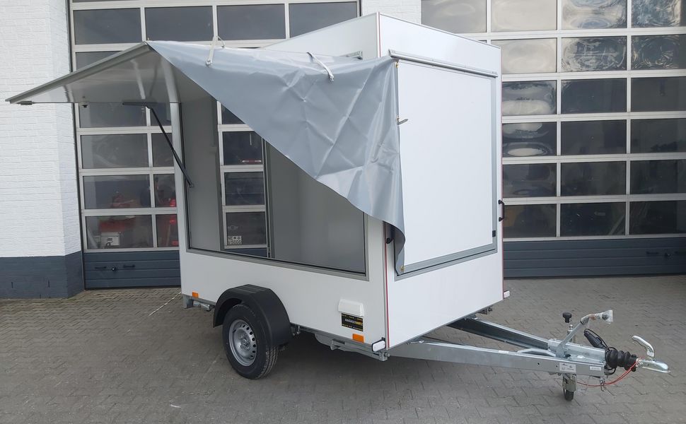 Verkaufsanhänger TFS Multi VK 250.02 250x150x200 2 Klappen Hecktür 230V IL Dachlüfter 100kmH 1300kg