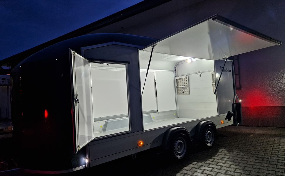 Cargo Roadster 1000 480x200x206cm Poly grau Seitenklappen Seitentüren Rampe Pullman 100km/H 3500kg