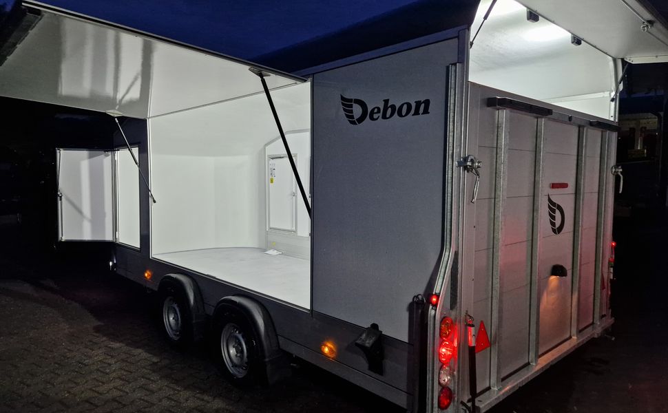Cargo Roadster 1000 480x200x206cm Poly grau Seitenklappen Seitentüren Rampe Pullman 100km/H 3500kg