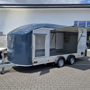 Cargo Roadster 1000 480x200x206cm Poly grau Seitenklappen Seitentüren Rampe Pullman 100km/H 3500kg