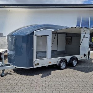 Cargo Roadster 1000 480x200x206cm Poly grau Seitenklappen Seitentüren Rampe Pullman 100km/H 3500kg