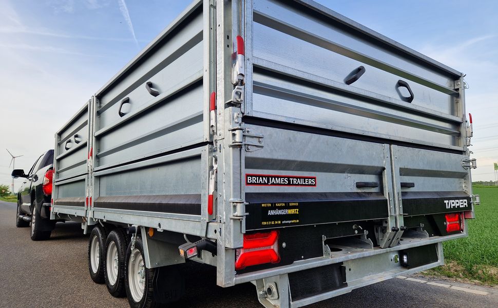 Brian James Trailer Tipper 526-4020 400x200x100cm Aufsatz elek. blackline LED Tridem 3500kg Aktion