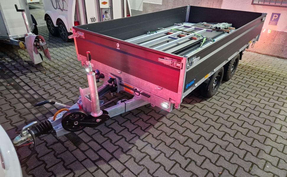 COBALT+ 335x180x40cm black +40cm hohe Aluwände Elektro Rampen Stützen Parabelfederung 3500kg