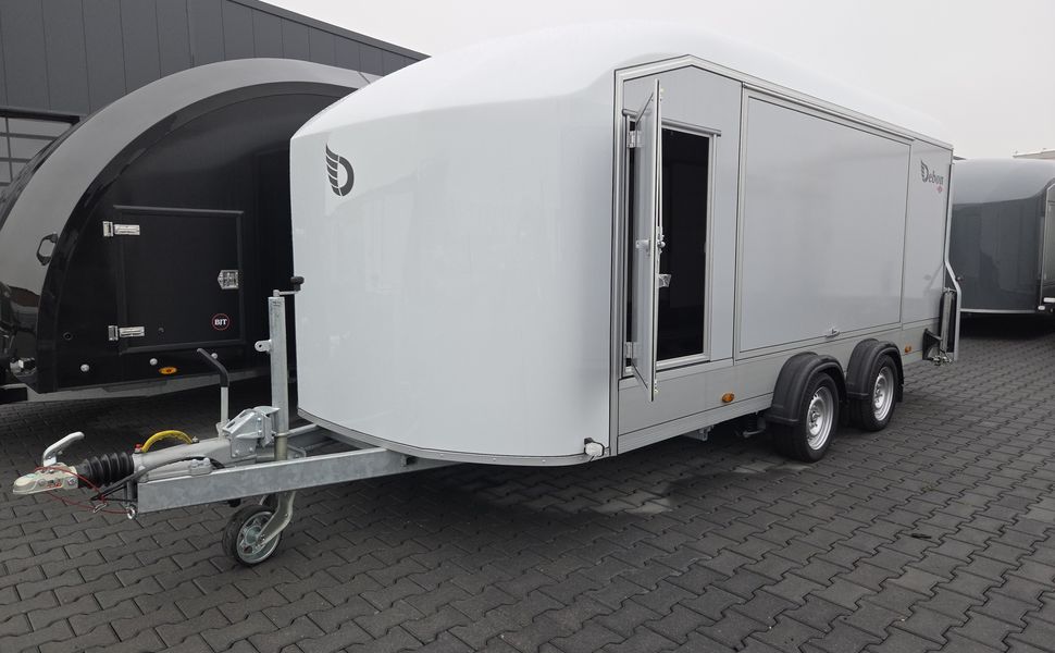 Cargo Roadster 1000 480x200x206cm Poly weiß Seitenklappen & Tür ASR Car Pullman 100km/H 3500kg