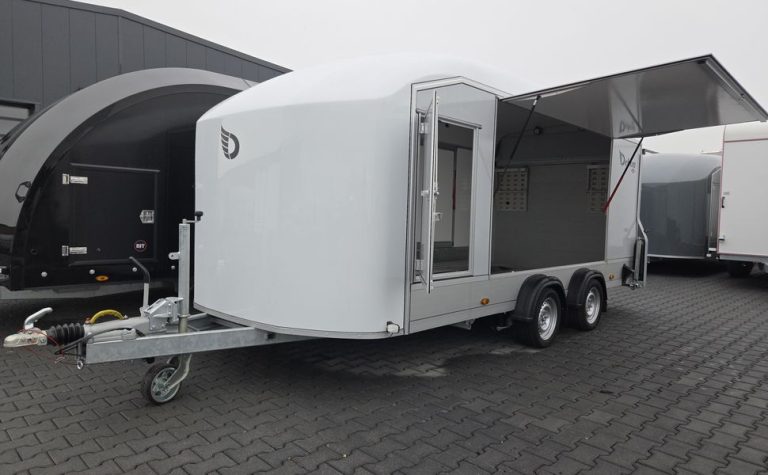 Cargo Roadster 1000 480x200x206cm Poly weiß Seitenklappen & Tür ASR Car Pullman 100km/H 3500kg