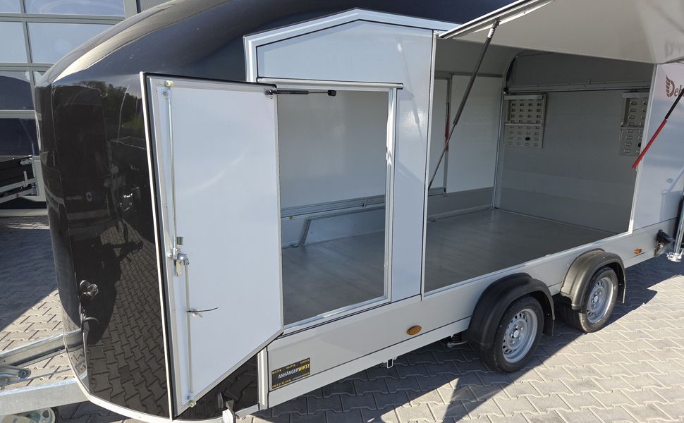Cargo Roadster 1000 480x200x206cm Poly black Seitenklappen Seitentüren Rampe Pullman 100km/H 3500kg