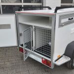 Koffer HundeTransport Anhänger TOM DOG 3 S 3 Boxen Staufach Lüfter Gepäckraum 750kg 100km/H Aktion